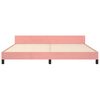vidaXL Bettgestell mit Kopfteil ohne Matratze Rosa 200x200 cm Samt