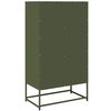 vidaXL Highboard Olivgr&uuml;n 68x39x123 cm Stahl