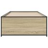 vidaXL Bettgestell Sonoma-Eiche 90x200 cm Holzwerkstoff und Metall