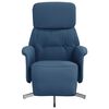vidaXL Relaxsessel mit Fu&szlig;teil Blau Stoff