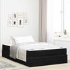 vidaXL Bettgestell mit Matratze mit Matratze 2 pcs Schwarz Samt