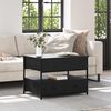 vidaXL Couchtisch Schwarz Eichen-Optik 70 x 50 x 54,5 cm Holzwerkstoff