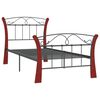 vidaXL Bettgestell Schwarz Metall 90x200 cm