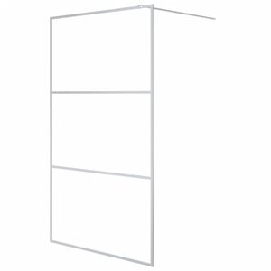 vidaXL Duschwand f&uuml;r Begehbare Dusche Silbern 115x195 cm ESG-Klarglas