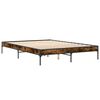 vidaXL Bettgestell R&auml;uchereiche 140x200 cm Holzwerkstoff und Metall