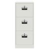 vidaXL Aktenschrank Wei&szlig; 44 x 50 x 106,5 cm Kaltgewalzter Stahl