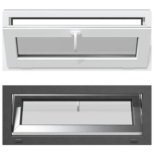 vidaXL Kellerfenster RISOR 100 x 40 cm PVC und Glas Anthrazit