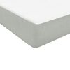 vidaXL Boxspringbett mit Matratze Hellgrau 100x220 cm Samt