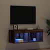 vidaXL TV-Schrankset mit LED Altholz 80 x 30 x 30 cm Holzwerkstoff