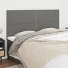 vidaXL Kopfteil Dunkelgrau 200 x 5 x 118/128 cm Stoff
