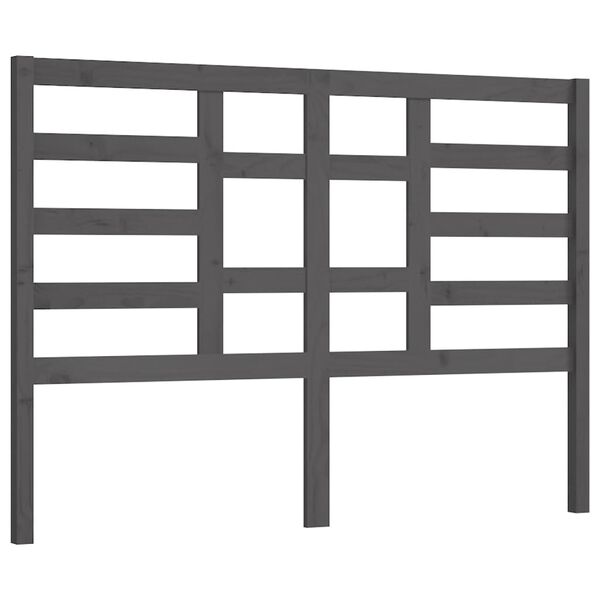 vidaXL Bett-Kopfteil Grau 146x4x104 cm Massivholz Kiefer