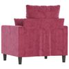 vidaXL Sessel Weinrot 60 cm Samt