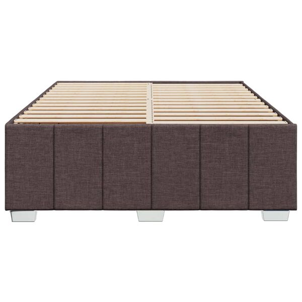vidaXL Bettgestell ohne Matratze Dunkelbraun 140x190 cm Stoff