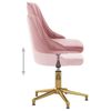 vidaXL Esszimmerst&uuml;hle 2 Stk. Drehbar Rosa Samt