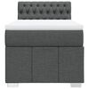 vidaXL Boxspringbett mit Matratze Dunkelgrau 90x190 cm Stoff