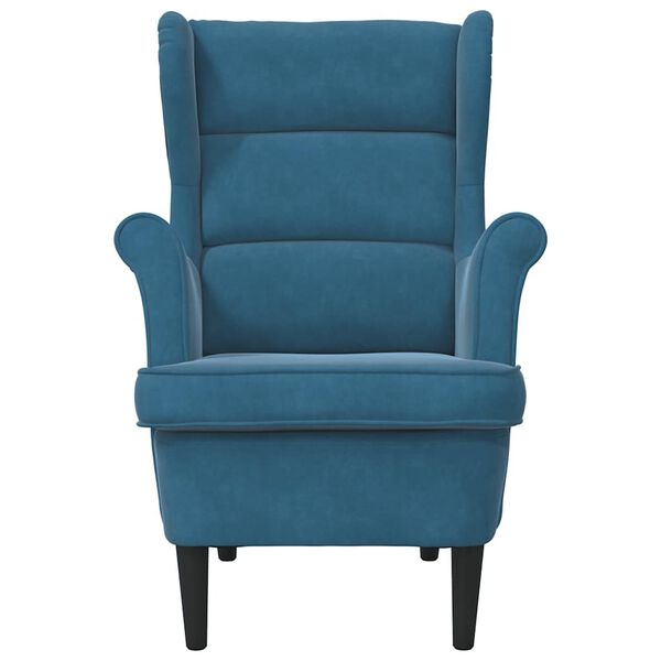 vidaXL Sessel Blau Samt