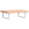 vidaXL Waschbeckenregal Wandmontage Stahl und Massivholz Buche