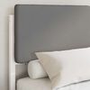 vidaXL Bettgestell mit gepolstertem Kopfteil Dunkelgrau 100 x 200 cm