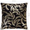 vidaXL Kissen 2 Stk. Foliendruck Schwarz und Golden 40x40 cm Baumwolle