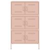 vidaXL Highboard Rosa 68x39x113 cm Stahl