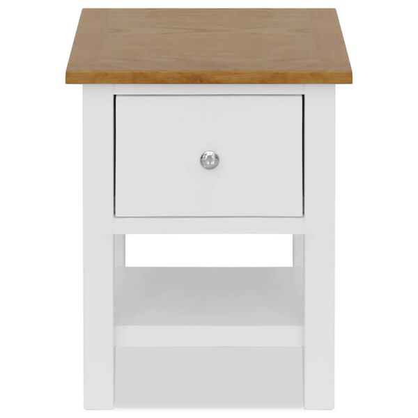 vidaXL Nachttisch 36x30x47 cm Massivholz Eiche