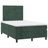 vidaXL Boxspringbett mit Matratze Dunkelgr&uuml;n 120x200 cm Samt