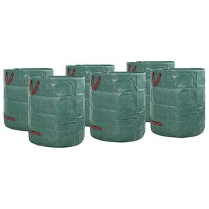vidaXL Gartenm&uuml;lls&auml;cke 12 stk. 120 l Gr&uuml;n Polypropylen 45 x 45 x 76 cm