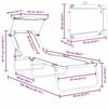 vidaXL Sonnenliege Klappbar mit Sonnenschutz Stahl Grau
