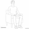 vidaXL Sessel mit Armlehnen Schwarz 55 cm Samt