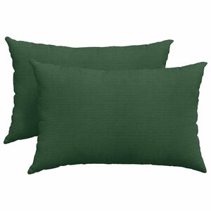 vidaXL Sofakissen 2 St&uuml;ck Dunkelgr&uuml;n 60 x 40 cm Cordstoff
