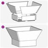 vidaXL Feuerstelle Braun 60 x 60 x 35 cm Wetterfeststahl