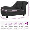 vidaXL Hundesofa mit Kissen Schwarz 83x44x44 cm Pl&uuml;sch