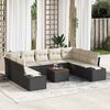 vidaXL Garten-Sofa-Set 10 pcs Schwarz und Wei&szlig;