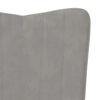 vidaXL Relaxsessel mit Hocker Hellgrau Samt