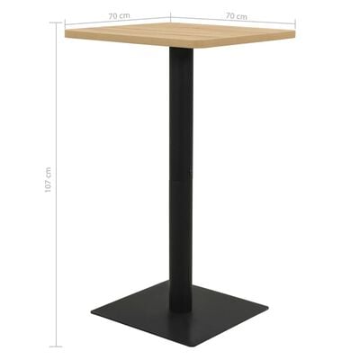 vidaXL Bistrotisch Eichefarben 70x70x107 cm