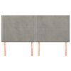 vidaXL Kopfteil Hellgrau 180x5x118/128 cm Samt