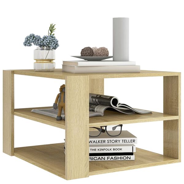 vidaXL Couchtisch Sonoma-Eiche 60x60x40 cm Holzwerkstoff