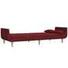 vidaXL Schlafsofa 2-Sitzer mit 2 Kissen Weinrot Stoff