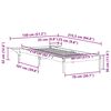 vidaXL Bettgestell mit Nachttischen Natur 80 x 210 cm