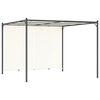 vidaXL Pergola mit Verstellbarem Dach Cremewei&szlig; 3x3 m Stahl