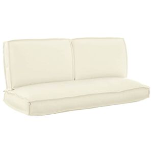 vidaXL Kissenset Oxford-Stoff Creme 120 x 50 x 52 cm