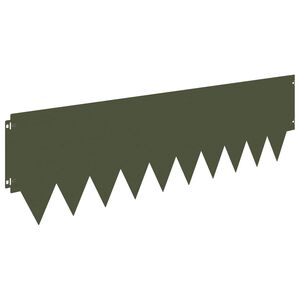 vidaXL Raseneinfassung 20 pcs 103 x 30 cm Metall Olivgr&uuml;n