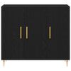 vidaXL Sideboard Schwarz Eichen-Optik 90 x 34 x 80 cm Holzwerkstoff