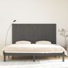 vidaXL Wand-Kopfteil Grau 204x3x110 cm Massivholz Kiefer