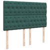 vidaXL Boxspringbett mit Matratze Dunkelgr&uuml;n 160x200 cm Samt