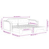 vidaXL Tagesbett Ausziehbar Hellgrau 90x200 cm Stoff