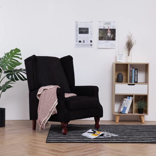 vidaXL Ruhesessel Schwarz Stoff