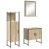 vidaXL Badezimmerm&ouml;bel-Set 3 stk. Braun 60 x 33 x 60 cm Holzwerkstoff