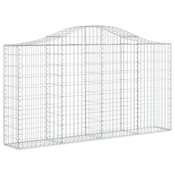 vidaXL Gabionen mit Hochbogen 50Stk. 200x30x100/120cm Verzinktes Eisen