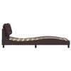 vidaXL Bettgestell ohne Matratze "Hvar" Dunkelbraun 90x190 cm Stoff